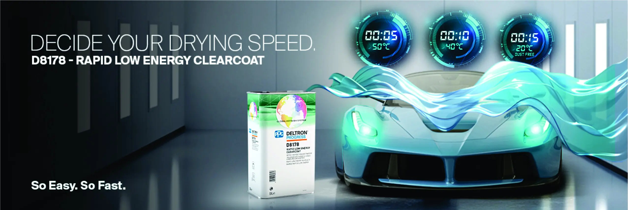 PPG introduces fast-drying clearcoat to PPG DELTRON automotive refinish line ~               Offers significant time, energy savings compared to traditional baking processes